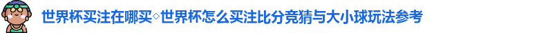 世界杯买注在哪买